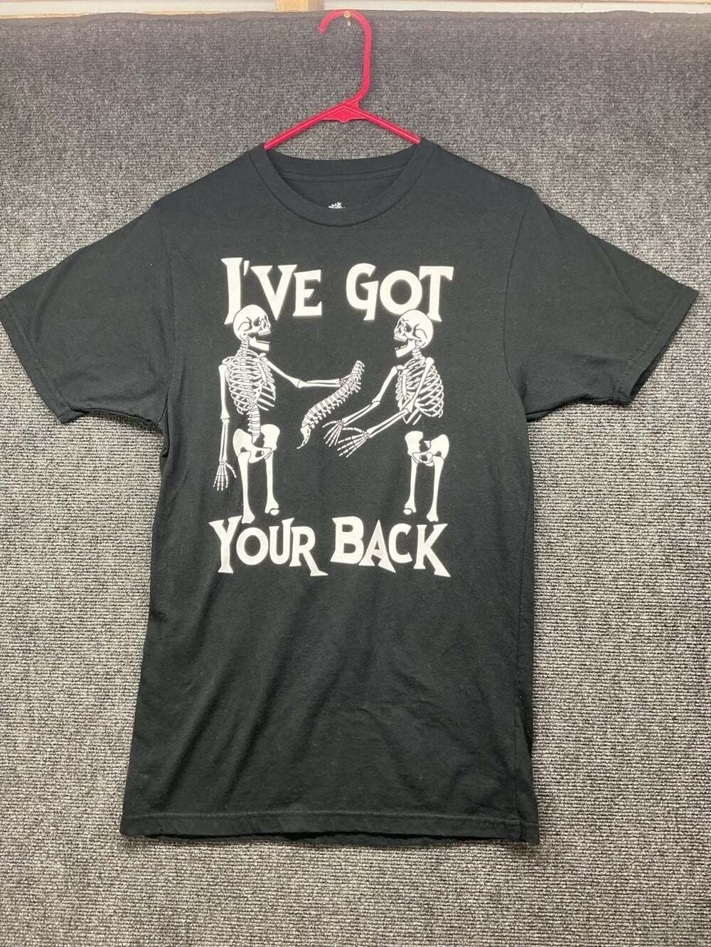 Way to Celebrate Halloween I've Got Your Back Skeleton T-Shirt Size S